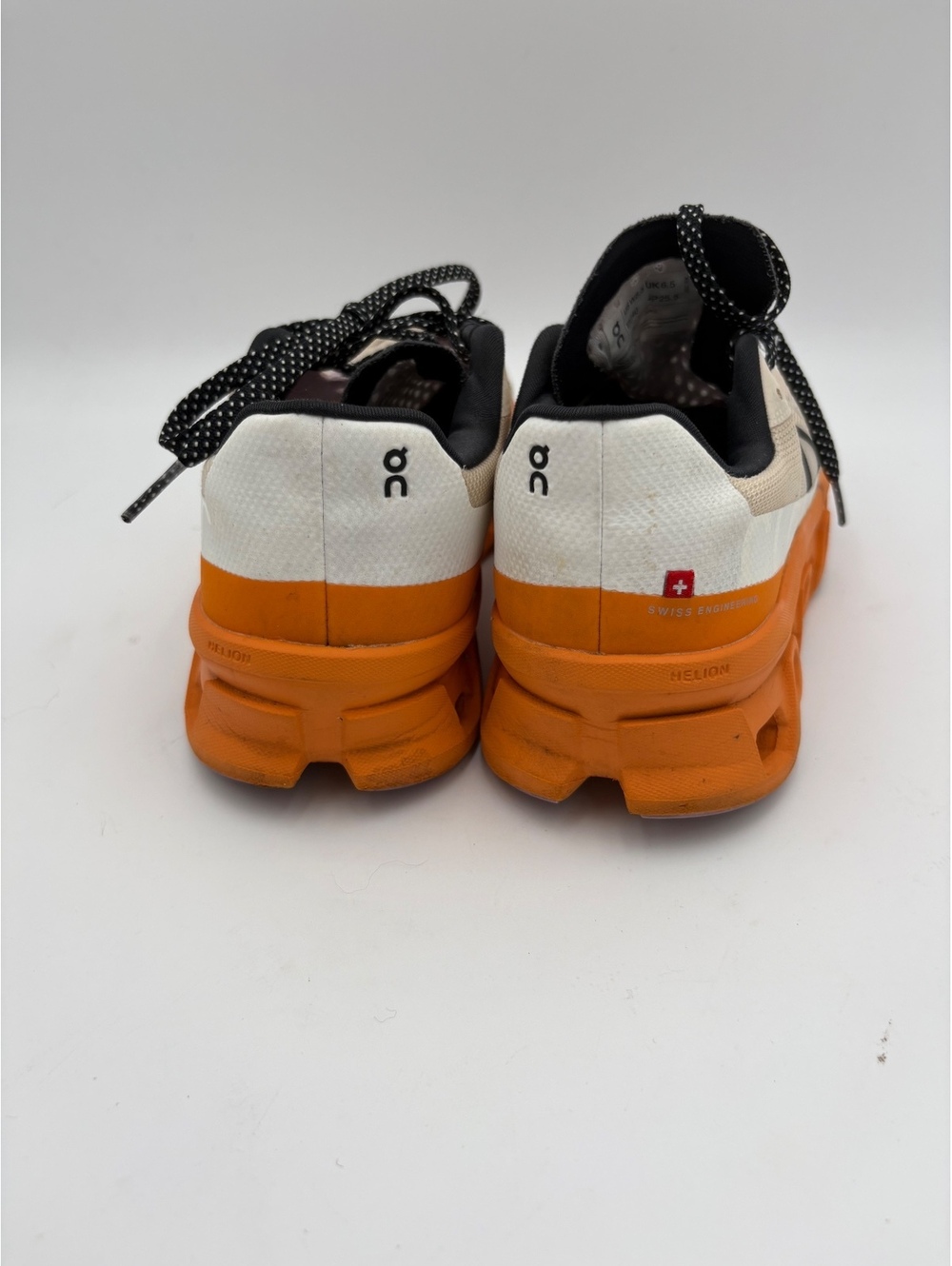 On Cloud Cloud Monster Woman’s 8.5 Running Shoes in White and Orange Sneakers - Picture 4 of 9